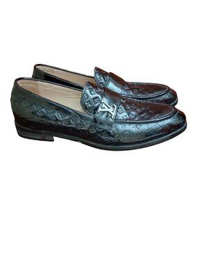Faux LV Porto Vecchio Moccasin Loafers, Size 40/9.5